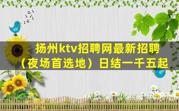 扬州ktv招聘网最新招聘（夜场首选地）日结一千五起